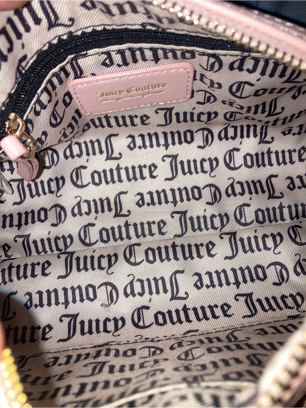 Juicy Couture Light Pink Embossed Logo Roll Bag/Mini Crossbody - Picture 5 of 6